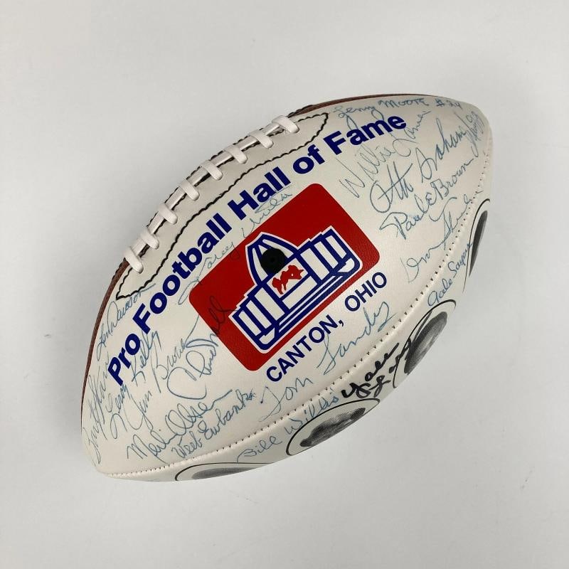 1989 HOF Induction Signed Football 45 Sigs Johnny Unitas Bart Starr Landry JSA - 3