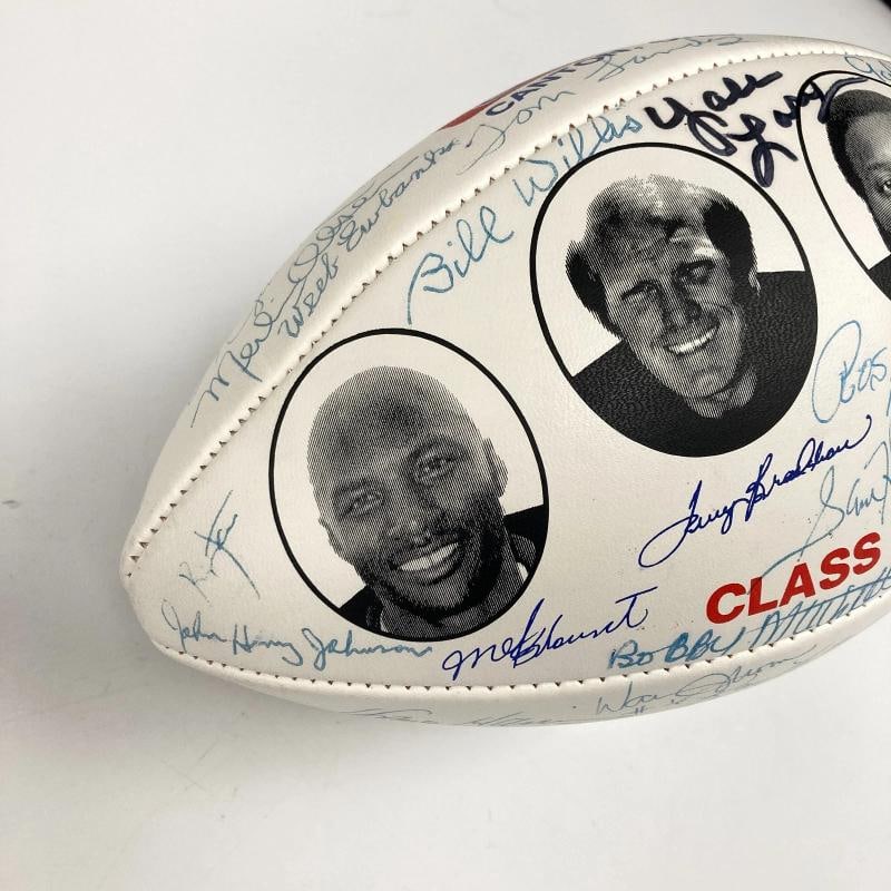 1989 HOF Induction Signed Football 45 Sigs Johnny Unitas Bart Starr Landry JSA - 5