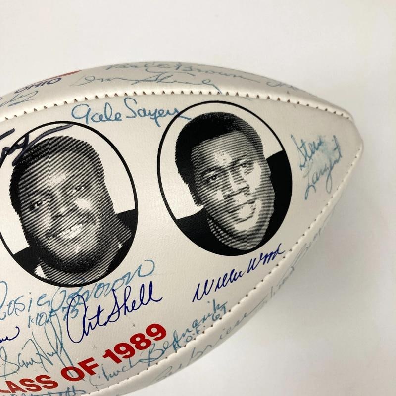 1989 HOF Induction Signed Football 45 Sigs Johnny Unitas Bart Starr Landry JSA - 7