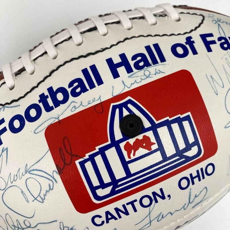 1989 HOF Induction Signed Football 45 Sigs Johnny Unitas Bart Starr Landry JSA - 9