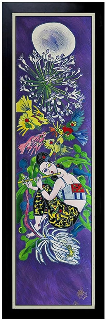 JIANG TieFENG Original Signed 4 SERIGRAPH on CANVAS ART Painting FRAMED Tie Feng - 6