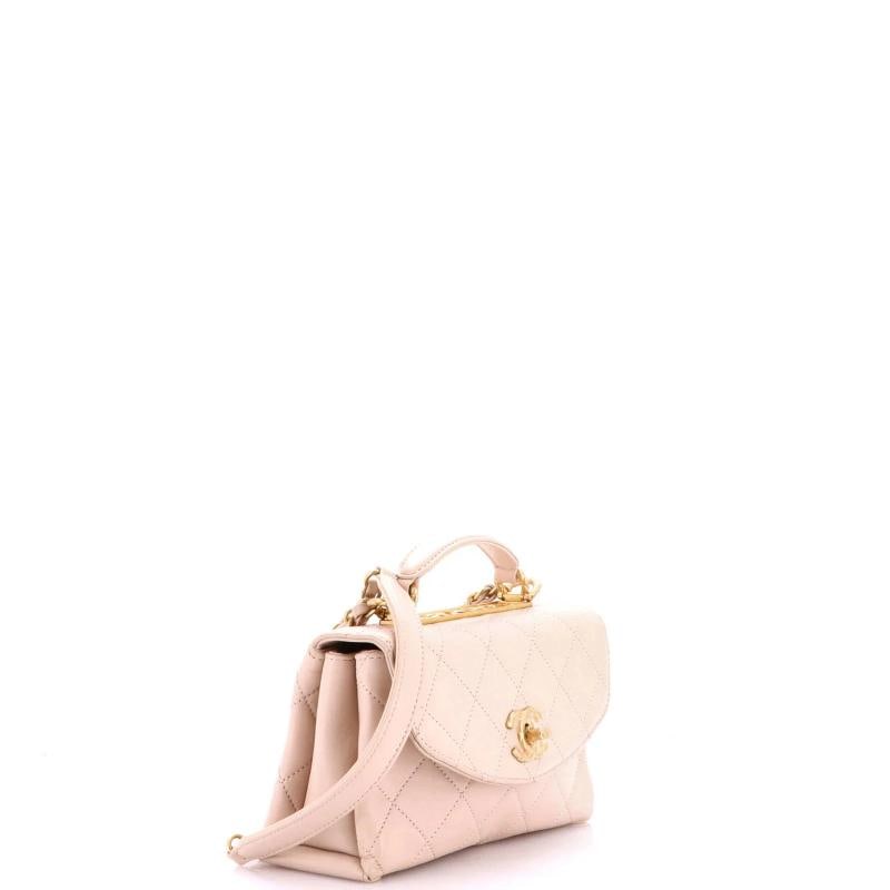 Chanel Trendy Spirit Top Handle Bag Quilted Lambskin Small - 3