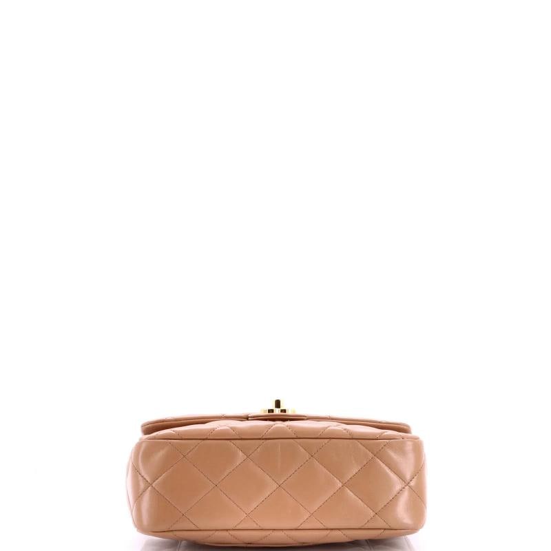 Chanel Golden Links Top Handle Flap Bag Quilted Shiny Lambskin Medium - 4
