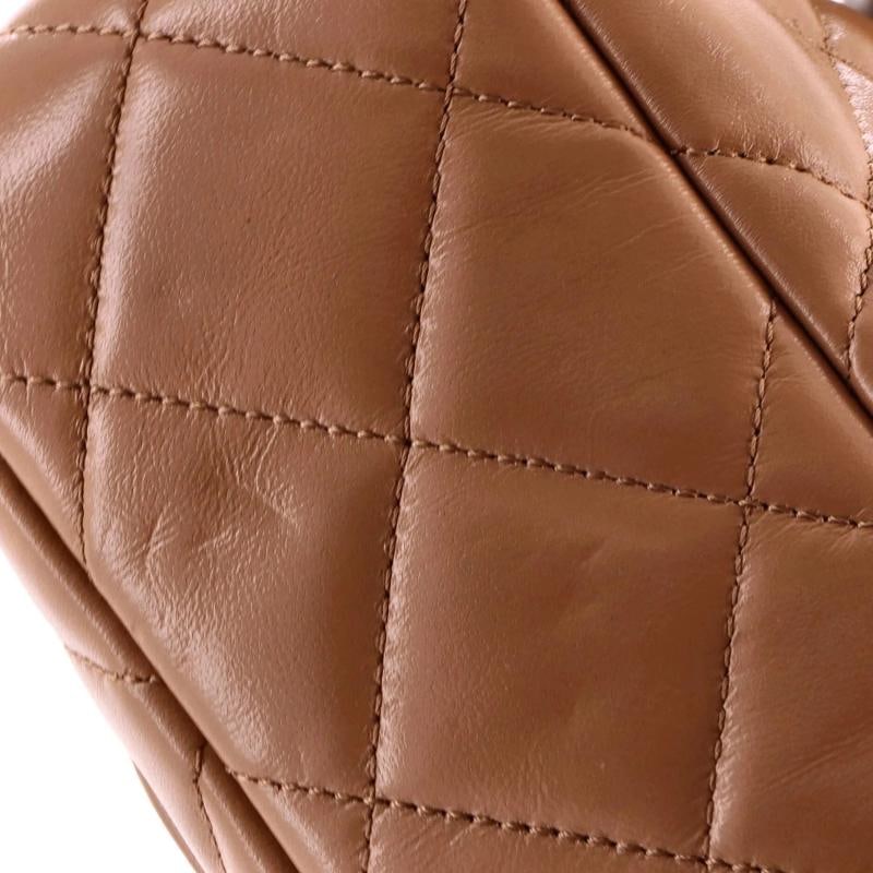Chanel Golden Links Top Handle Flap Bag Quilted Shiny Lambskin Medium - 6