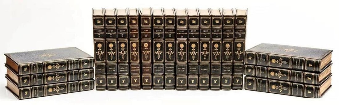 1904 The Writings of John Burroughs Fine Leather Signed Autograph edition: Author: John Burroughs,Country of Origin: United States of America,Publisher: Houghton Mifflin & Co,Year Printed: 1904,Binding: Leather 1904 The Writings of John Burroughs Fine Leather Signed Autograp