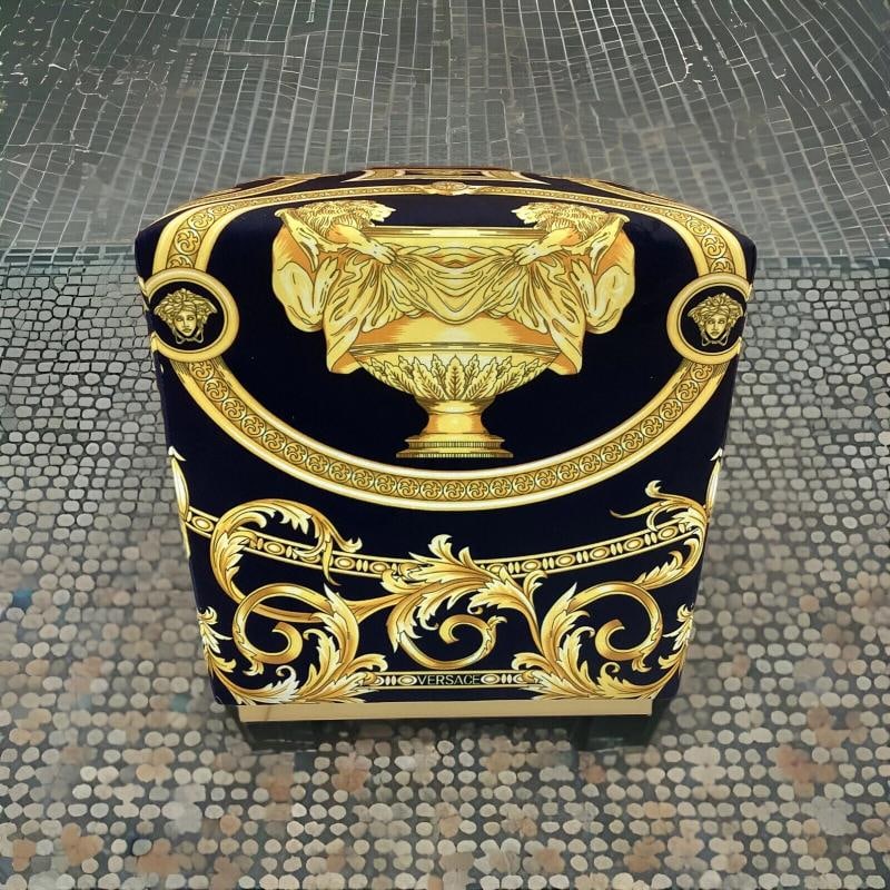 One Custom Made Versace Ottoman 19Ã¢â‚¬Â?cube Ottoman With Lion And U - 9