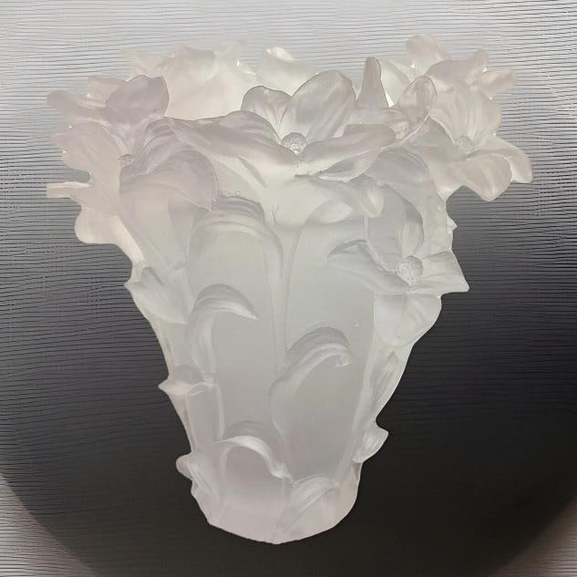 Nancy Daum Style Iris Vase Heavy Clear Crystal Xl Vase H8Ã¢â‚¬Â? Uniq - 8