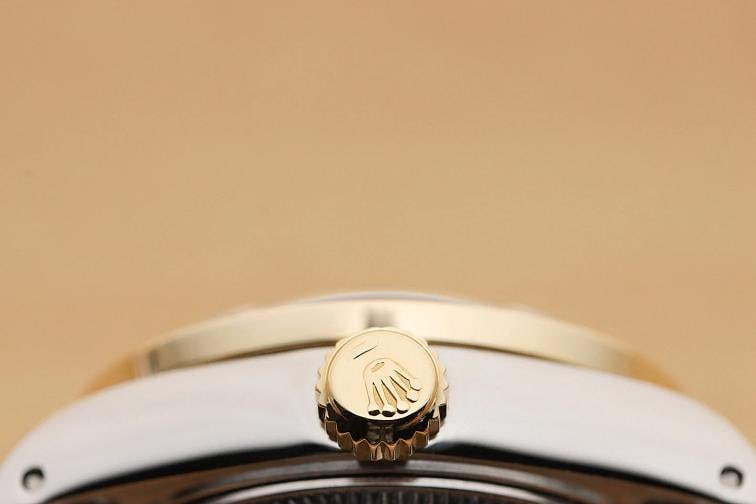 ROLEX LADIES DATEJUST CHAMPAGNE DIAMOND 18K YELLOW GOLD STAINLESS STEEL WATCH - 9