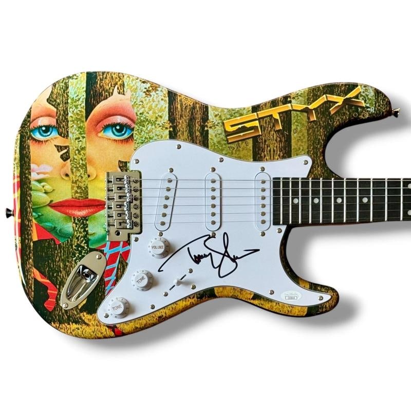 Tommy Shaw Signed Guitar Custom Graphics JSA COA Styx The Grand Illusion: Industry: Music,Signed: Yes,Autograph Authentication: Beckett,Object Type: Guitar & Guitar Pick,Original/Reproduction: Original,Country of Origin: United States