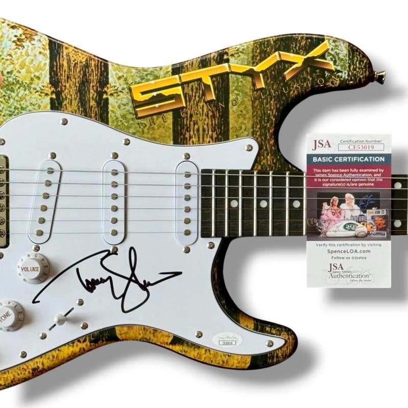 Tommy Shaw Signed Guitar Custom Graphics JSA COA Styx The Grand Illusion - 2