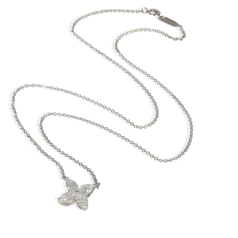 Tiffany & Co. Platinum Diamond Large Model Victoria Pendant - 3