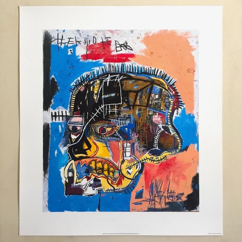 JEAN MICHEL BASQUIAT ICONIC FINE ART LITHOGRAPH POP ART PRINT SKULL 1981 - 2