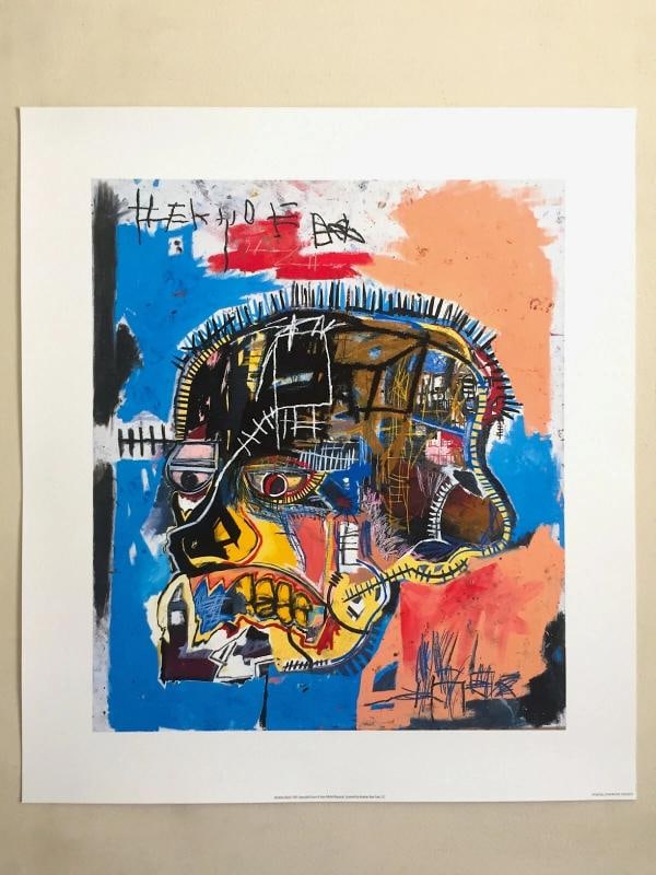 JEAN MICHEL BASQUIAT ICONIC FINE ART LITHOGRAPH POP ART PRINT SKULL 1981 - 9