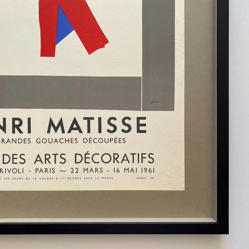 HENRI MATISSE RARE 1961 MOURLOT LITHOGRAPH PRINT FRAMED POSTER "LE DANSEUR" 1937 - 13