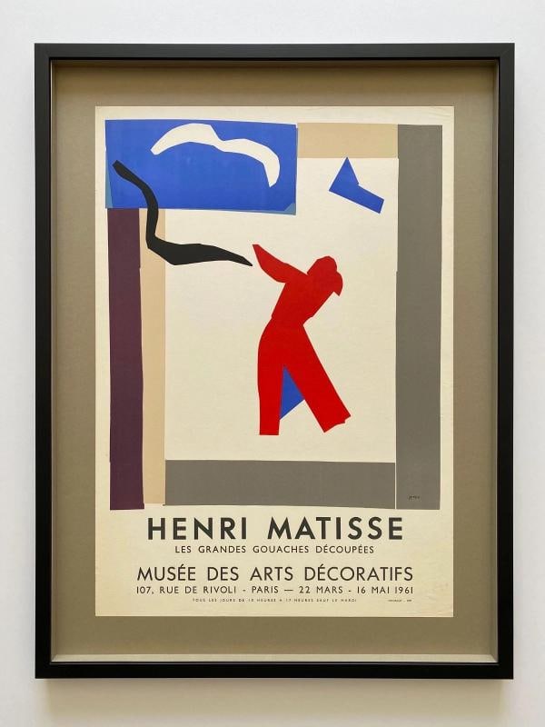 HENRI MATISSE RARE 1961 MOURLOT LITHOGRAPH PRINT FRAMED POSTER "LE DANSEUR" 1937 - 14