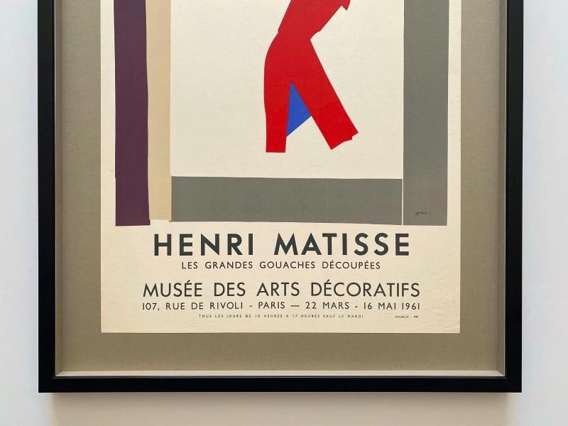 HENRI MATISSE RARE 1961 MOURLOT LITHOGRAPH PRINT FRAMED POSTER "LE DANSEUR" 1937 - 3