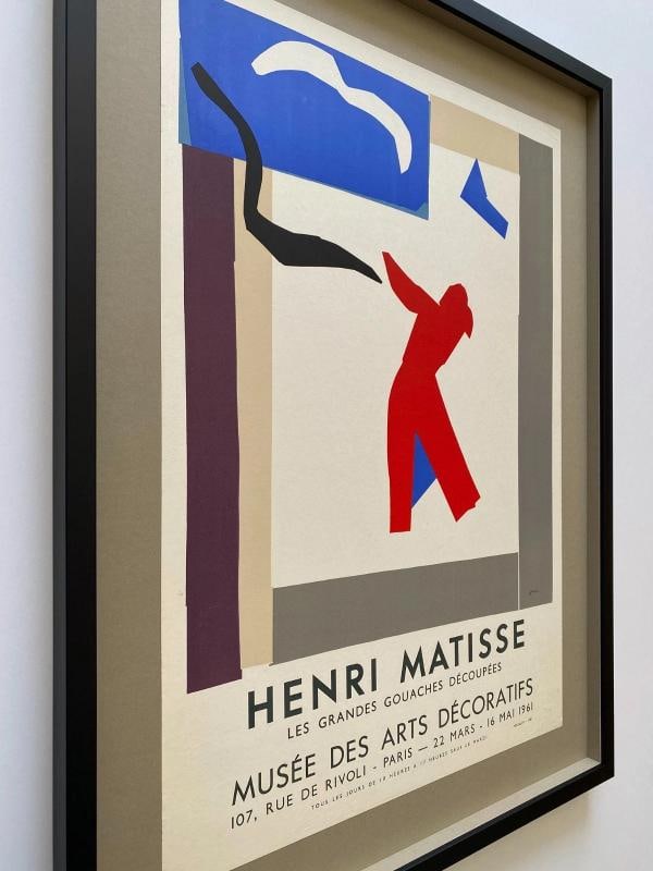HENRI MATISSE RARE 1961 MOURLOT LITHOGRAPH PRINT FRAMED POSTER "LE DANSEUR" 1937 - 6