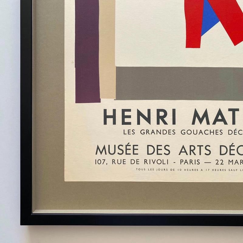 HENRI MATISSE RARE 1961 MOURLOT LITHOGRAPH PRINT FRAMED POSTER "LE DANSEUR" 1937 - 8