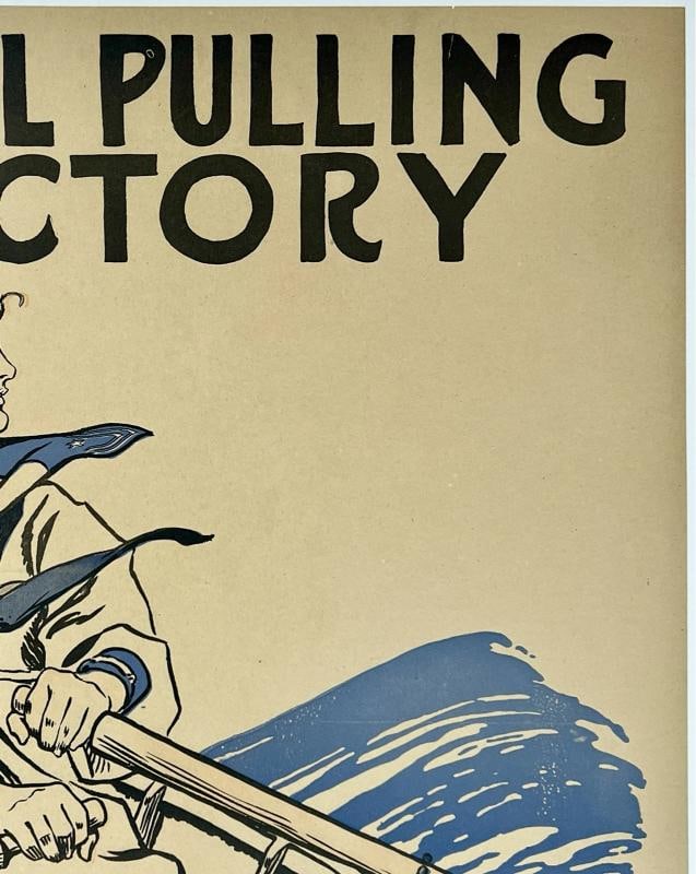 Original Vintage Poster EVERY GIRL PULLING FOR VICTORY Penfield WWI World War OL - 3