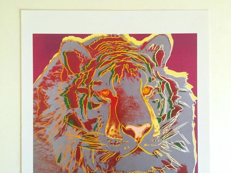ANDY WARHOL ESTATE RARE 1992 ENDANGERED SPECIES LITHO PRINT SIBERIAN TIGER 1983 - 2
