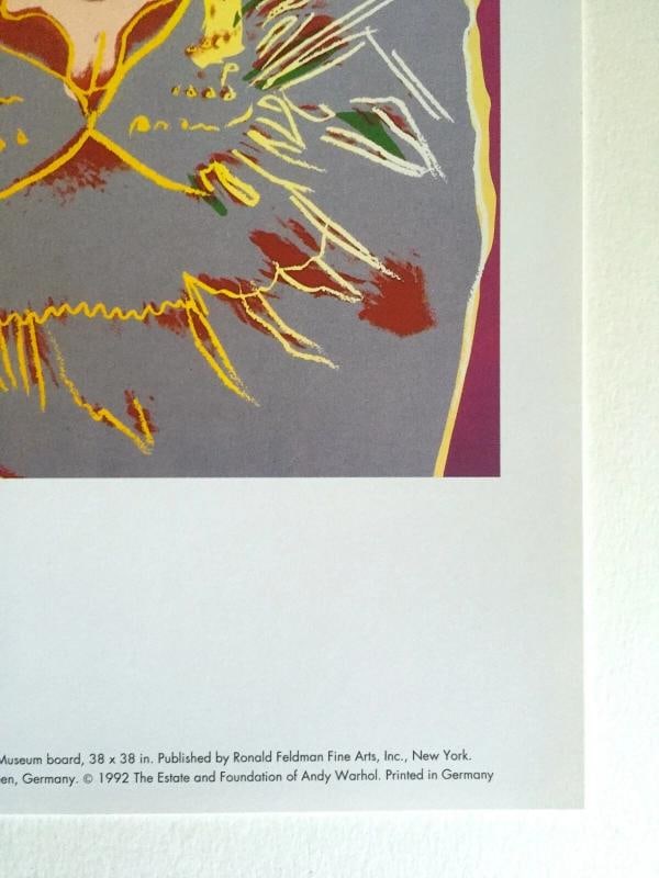 ANDY WARHOL ESTATE RARE 1992 ENDANGERED SPECIES LITHO PRINT SIBERIAN TIGER 1983 - 6