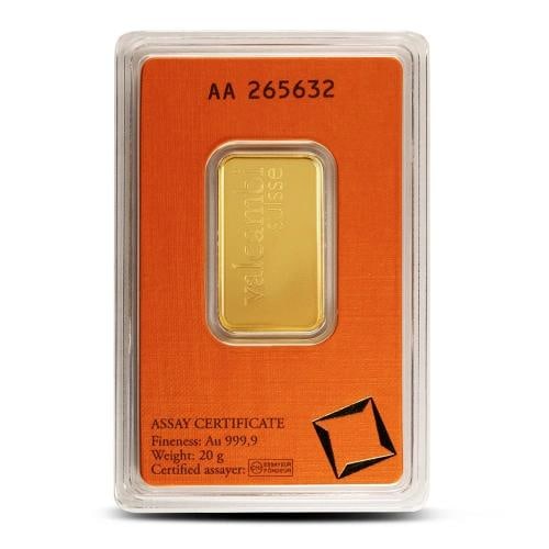 20 Gram Valcambi Gold Bar (New w/ Assay) - 2