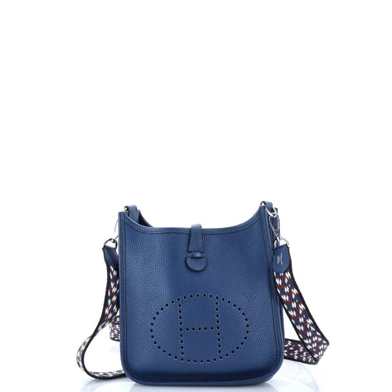 Hermes Evelyne Bag Gen III Maurice TPM: Condition: Pre-owned - Good,Brand: Hermes,Exterior Material: Leather,Style: Cross Body Bags,Exterior Color: Blue,Department: Women,Size: Tpm,Accessories: With Strap Condition: Very good. Exterior: