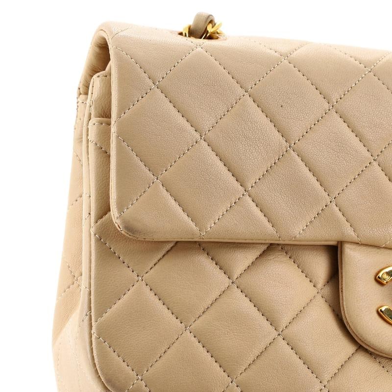 Chanel Vintage Classic Double Flap Bag Quilted Lambskin Small - 6