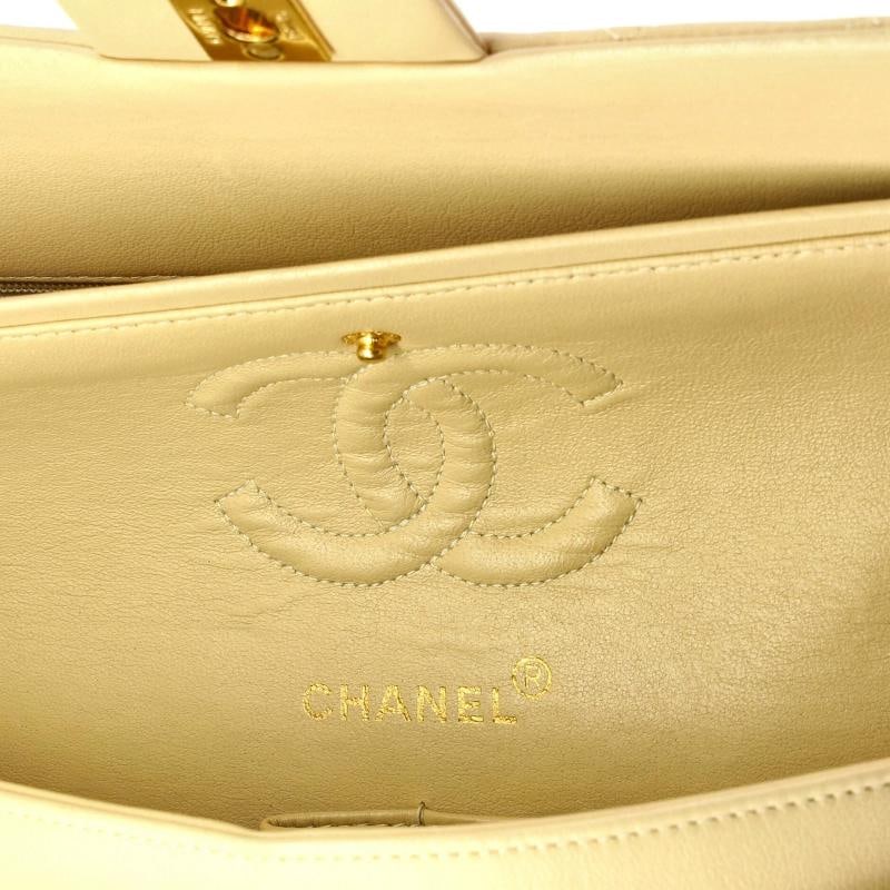 Chanel Vintage Classic Double Flap Bag Quilted Lambskin Small - 7