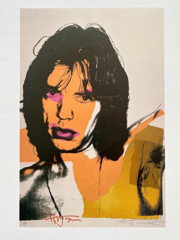 ANDY WARHOL ESTATE RARE 1989 COLLECTOR'S LITHOGRAPH PRINT " MICK JAGGER " 1975 - 11