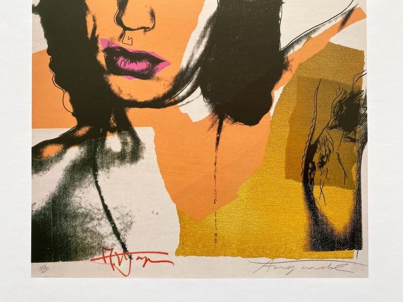 ANDY WARHOL ESTATE RARE 1989 COLLECTOR'S LITHOGRAPH PRINT " MICK JAGGER " 1975 - 5