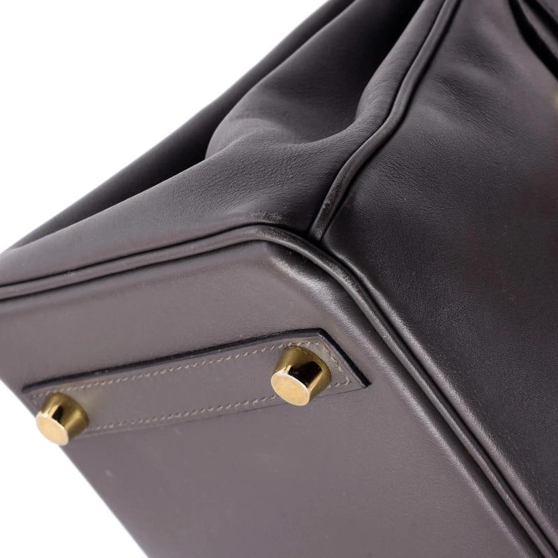 Hermes Birkin Handbag Grey Jonathan with Gold Hardware 25 - 6