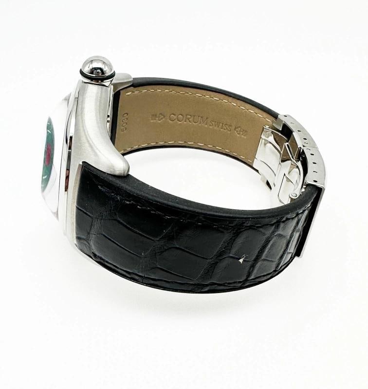 Corum Bubble Royal Flush 082.170.20 Steel Black Leather 45mm Box Paper 2006 - 10
