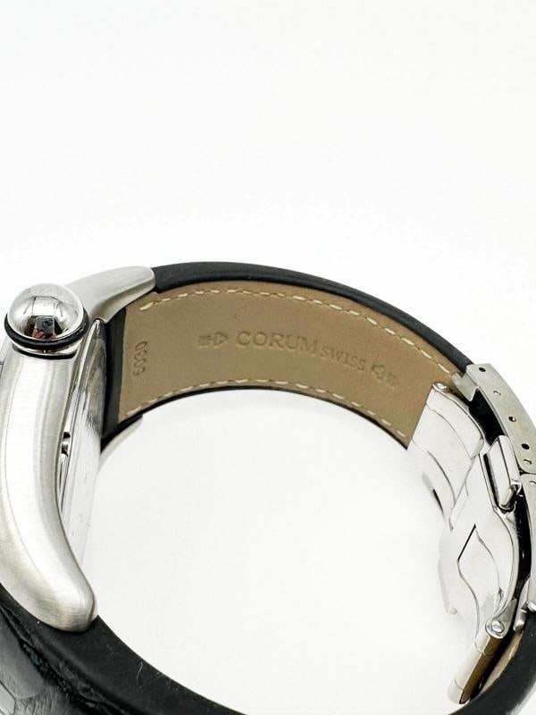 Corum Bubble Royal Flush 082.170.20 Steel Black Leather 45mm Box Paper 2006 - 5