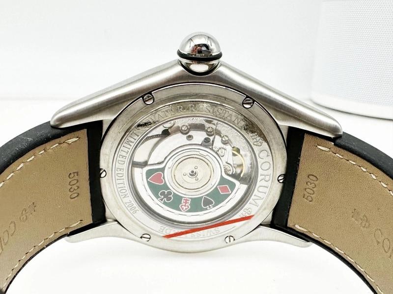 Corum Bubble Royal Flush 082.170.20 Steel Black Leather 45mm Box Paper 2006 - 6