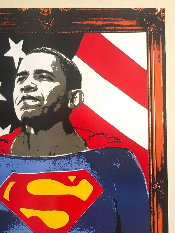 MR. BRAINWASH " OBAMA SUPERMAN " RARE LIMITED RELEASE POP ART POSTER PRINT - 6