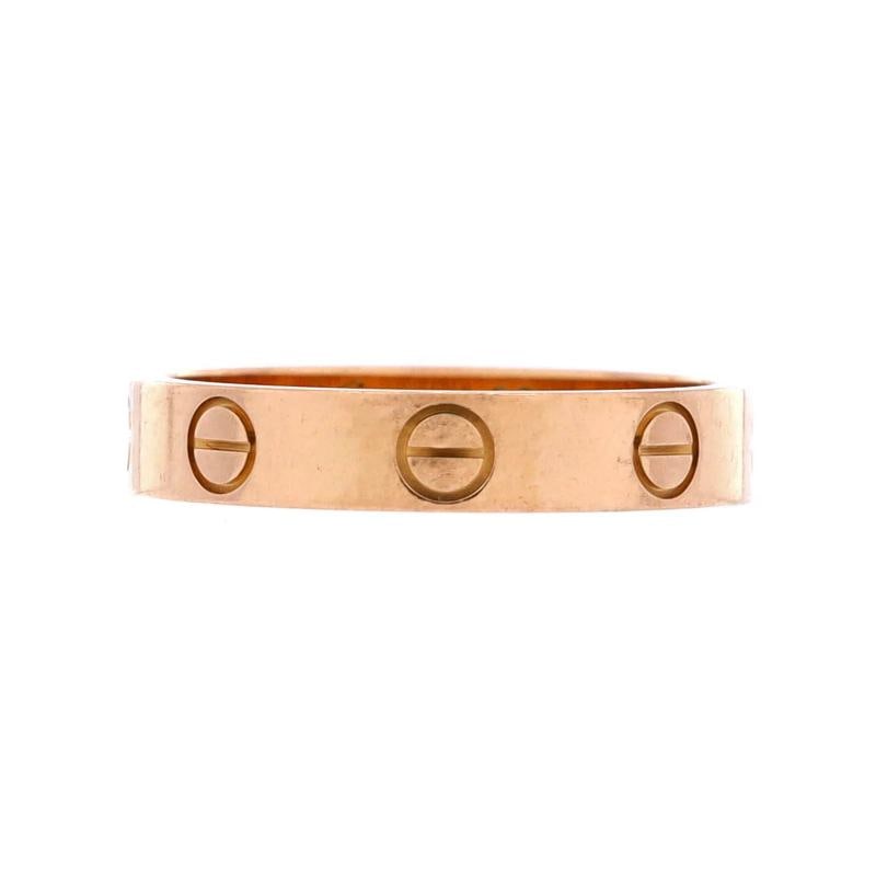 Cartier Love Wedding Band Ring 18K Rose Gold: Condition: Pre-owned - Good,Brand: Cartier,Main Stone: Unknown,Metal: 18K Rose Gold,Metal Purity: 18K,Ring Size: 6 - 52,Type: Ring,Color: Rose Gold,Style: 18K Rose Gold,Material: 18K Rose Gold