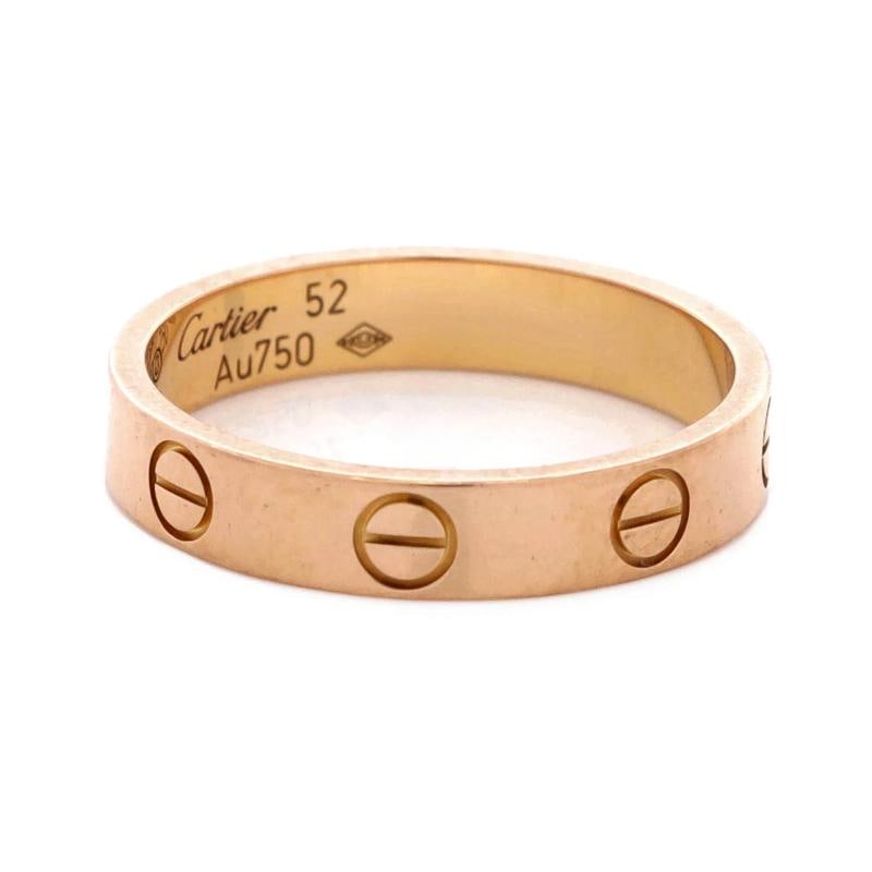 Cartier Love Wedding Band Ring 18K Rose Gold - 3