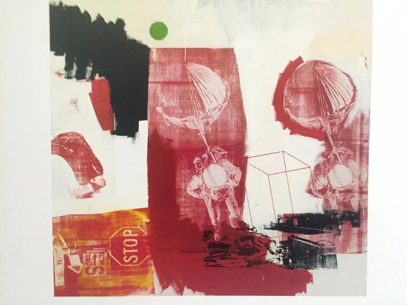 ROBERT RAUSCHENBERG RARE 1990 LITHOGRAPH PRINT POP ART POSTER " QUOTE " 1964 - 3