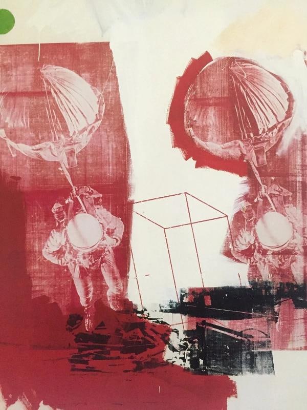 ROBERT RAUSCHENBERG RARE 1990 LITHOGRAPH PRINT POP ART POSTER " QUOTE " 1964 - 4
