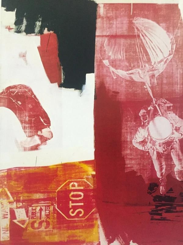 ROBERT RAUSCHENBERG RARE 1990 LITHOGRAPH PRINT POP ART POSTER " QUOTE " 1964 - 6
