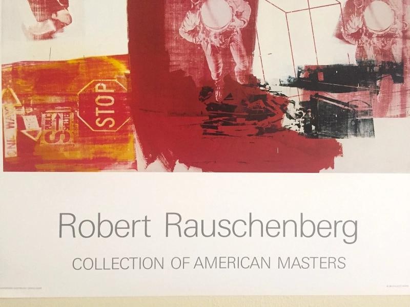 ROBERT RAUSCHENBERG RARE 1990 LITHOGRAPH PRINT POP ART POSTER " QUOTE " 1964 - 7
