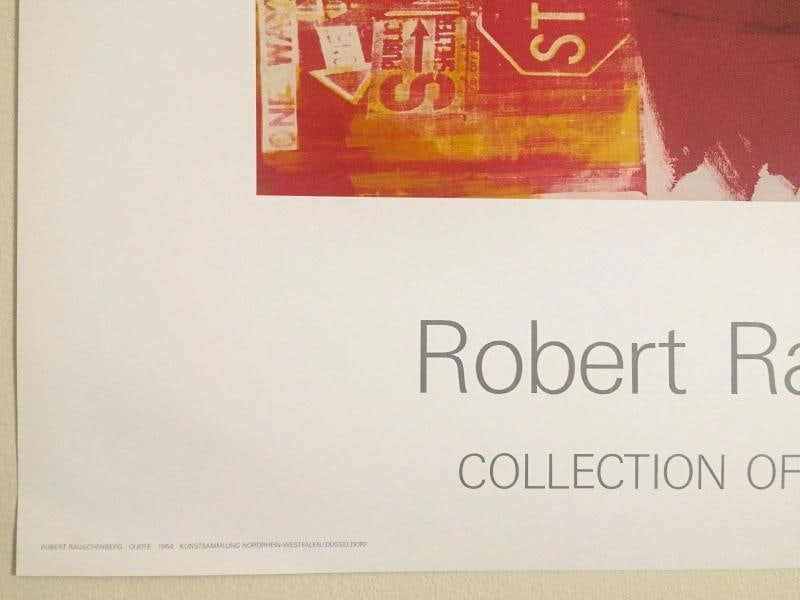ROBERT RAUSCHENBERG RARE 1990 LITHOGRAPH PRINT POP ART POSTER " QUOTE " 1964 - 8