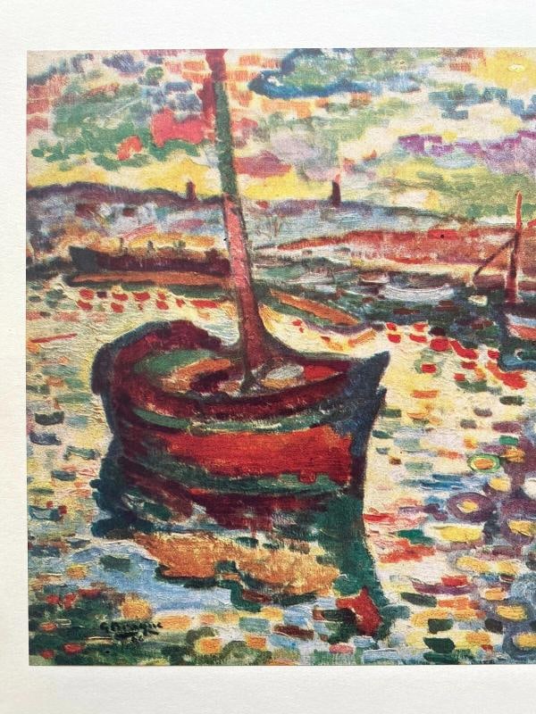 GEORGES BRAQUE RARE 1948 FAUVISM LMT ED FRENCH LITHOGRAPH PRINT LES BARQUES 1906 - 3