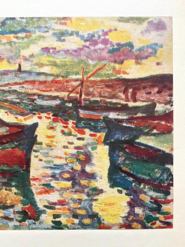 GEORGES BRAQUE RARE 1948 FAUVISM LMT ED FRENCH LITHOGRAPH PRINT LES BARQUES 1906 - 4