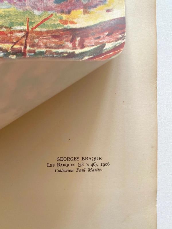 GEORGES BRAQUE RARE 1948 FAUVISM LMT ED FRENCH LITHOGRAPH PRINT LES BARQUES 1906 - 7