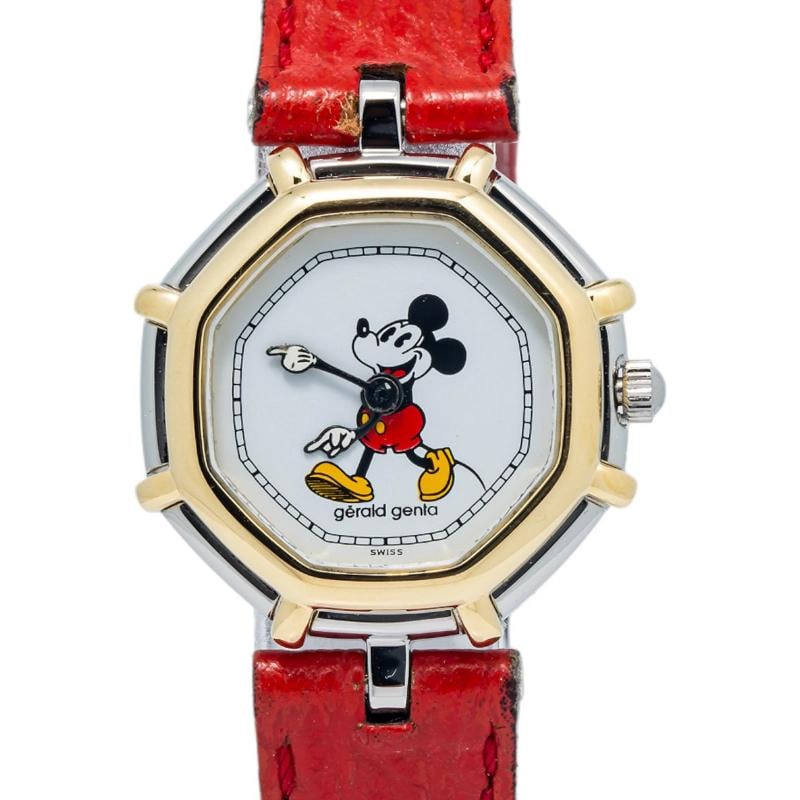 Gerald Genta Micky G2851.7 Box/Paper Stainless Gold Bezel Quartz Lady Watch 27mm - 2