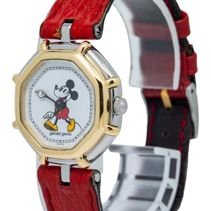 Gerald Genta Micky G2851.7 Box/Paper Stainless Gold Bezel Quartz Lady Watch 27mm - 3