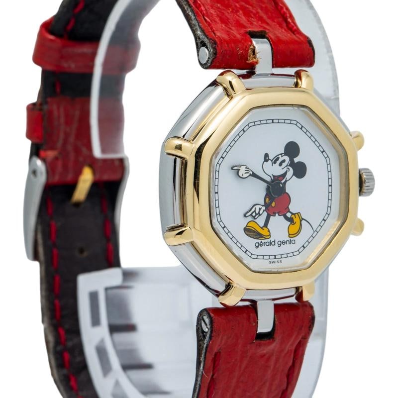Gerald Genta Micky G2851.7 Box/Paper Stainless Gold Bezel Quartz Lady Watch 27mm - 4