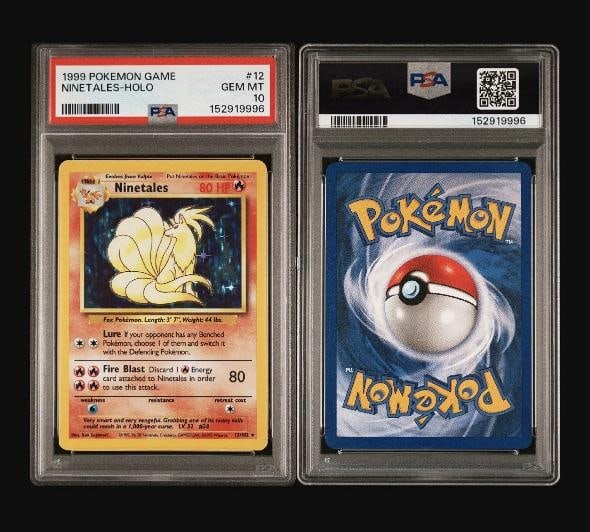 NINETALES HOLO 12/102 - 1999 BASE SET POKEMON CARD - POP 480* PSA 10 GEM MINT Ã°Å - 5